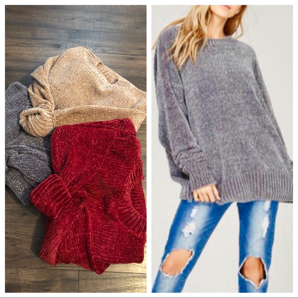 ✨LAST ONE✨Loose fit soft chenille sweater - Picture 2 of 8